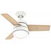 Ventilatore Da Soffitto Finley 91 We Colore Bianco / Legno Grezzo, Pale Bicolore - Foto miniatura 1