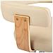 Sedia da Ufficio Girevole Crema in Legno Piegato e Similpelle - Foto miniatura 5