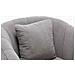 Poltrona Sedia Relax In Tessuto E Metallo Imbottita Design Moderno Grigio Oro - Foto miniatura 3