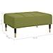 Poggiapiedi Verde Chiaro 78x56x32 Cm In Velluto - Foto miniatura 4