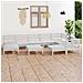 Set Divani Da Giardino 10 Pz Bianco In Massello Di Pino Bianco - Foto miniatura 1