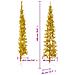 Albero Natale Artificiale Sottile A Metà Con Supporto Oro 180cm - Foto miniatura 7