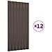 Pannelli Tetto 12pz Acciaio Verniciato Polvere Marrone 80x36 Cm - Foto miniatura 2