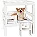 Cuccia per Cani Bianco 55,5x53,5x60cm in Legno Massello di Pino - Foto miniatura 2
