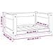 Cuccia Per Cani Miele 55,5x45,5x28 Cm Legno Massello Di Pino - Foto miniatura 2