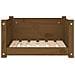 Cuccia Per Cani Miele 55,5x45,5x28 Cm Legno Massello Di Pino - Foto miniatura 6