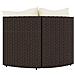 Divani Angolari Da Giardino Con Cuscini 2pz Polyrattan Marrone - Foto miniatura 3