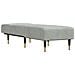 Chaise Longue In Velluto Grigio Chiaro - Foto miniatura 3