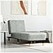 Chaise Longue In Velluto Grigio Chiaro - Foto miniatura 1