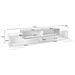 Mobile Porta Tv Nico, Credenza Bassa Da Soggiorno, Base Porta Tv, 100% Made In Italy, Cm 240x45h52, Bianco Lucido E Ardesia - Foto miniatura 3