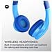 Moto JR300 BL Blue Cuffie Bluetooth On-Ear Wireless per Bambini con Splitter - Foto miniatura 3