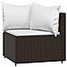Set Mobili Da Giardino 3 Pz Con Cuscini In Polyrattan Marrone - Foto miniatura 2