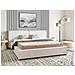 Letto Tessuto Linards 180 X 200 Cm Bianco Sporco - Foto miniatura 1