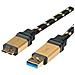 11.02.8879 cavo USB USB 3.2 Gen 1 (3.1 Gen 1) 2 m USB A Micro-USB B Nero, Oro - Foto miniatura 1