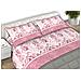 Completo Lenzuola Letto 100% Cotone Made Italy Disegno Rombo Cn Piazza E Mezza Rosa - Foto miniatura 1