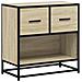 Comodino Rovere Sonoma 60x31x60 Cm In Truciolato E Metallo - Foto miniatura 2