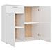 Credenza Bianco Lucido 80x36x75 Cm In Legno Multistrato - Foto miniatura 7
