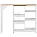 Tavolo Da Bar Con Scaffale Mobile Bianco 138x39x110 Cm - Foto miniatura 1