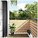 Paravento per Balcone Striscia Gialla e Bianca 90x700 cm - Foto miniatura 2