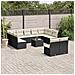 Set Divani da Giardino 12 pz con Cuscini Nero in Polyrattan - Foto miniatura 2