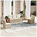 Set Divano da Giardino 5 pz con Cuscini Beige in Polyrattan - Foto miniatura 2