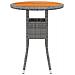 Set da Pranzo per Giardino 3 pz in Polyrattan Grigio - Foto miniatura 4