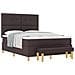 Letto con rete a doghe, Materasso e Panchina Marrone Scuro 140x200 cm Tessuto - Foto miniatura 1
