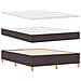 Letto con rete a doghe, Materasso e Panchina Marrone Scuro 140x200 cm Tessuto - Foto miniatura 3
