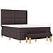 Letto con rete a doghe, Materasso e Panchina Marrone Scuro 140x200 cm Tessuto - Foto miniatura 8