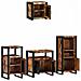 Set di mobili per il bagno 4 pcs Legno massello riciclato - Foto miniatura 3