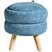 Pouf Contenitore Hawley Ciniglia Blu - Foto miniatura 5