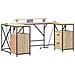 Scrivania rovere sonoma 182 x 101 x 87.5 cm Legno multistrato - Foto miniatura 1