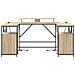 Scrivania rovere sonoma 182 x 101 x 87.5 cm Legno multistrato - Foto miniatura 6