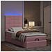 Struttura Letto Pouf con Materassi Rosa 90x190 cm in Velluto - Foto miniatura 3