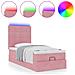 Struttura Letto Pouf con Materassi Rosa 90x190 cm in Velluto - Foto miniatura 5