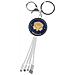 Cavo Usb 3 In 1 Micro-usb / Usb-c / Lightning Design Portachiavi Astrologia Gemelli, Bianco - Foto miniatura 1