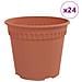 Vaso Rotondo per Fiori 24 pcs Rosso Mattone Ø 19 x 16 cm - Foto miniatura 1