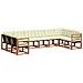 Set di divani da esterno con cuscino 10 pcs Naturale e Crema - Foto miniatura 1