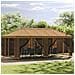 Gazebo con pareti laterali 6 x 3 m Beige Poliestere e Acciaio - Foto miniatura 2