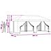 Gazebo con pareti laterali 6 x 3 m Beige Poliestere e Acciaio - Foto miniatura 6