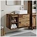 Set di mobili per il bagno 2 pcs Legno antico - Foto miniatura 6