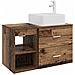 Set di mobili per il bagno 2 pcs Legno antico - Foto miniatura 1