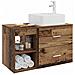 Set di mobili per il bagno 2 pcs Legno antico - Foto miniatura 2