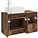 Set di mobili per il bagno 2 pcs Legno antico - Foto miniatura 5