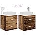 Set di mobili per il bagno 2 pcs Legno antico - Foto miniatura 8