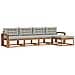 Set di divani da esterno 5 pcs Grigio Naturale e Chiaro - Foto miniatura 1