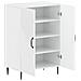 Mobile per scarpe HAARLEM 59,5 x 39,5 x 89,5 cm Bianco Lucido - Foto miniatura 3