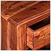 2 Pz Set Comodini Con Cassetti In Legno Massello Di Acacia - Foto miniatura 2