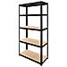 Kit Scaffale Scaffalatura In Metallo A 5 Ripiani In Legno 90x40xh180h 650kg Nero - Foto miniatura 1