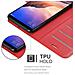 Custodia Compatibile Con Xiaomi Mi Max 3 In Rosso Carminio - Coperchio Protettiva Con Chiusura Magnetica, Funzione Stand E Tasca Per Le Carte - Foto miniatura 4